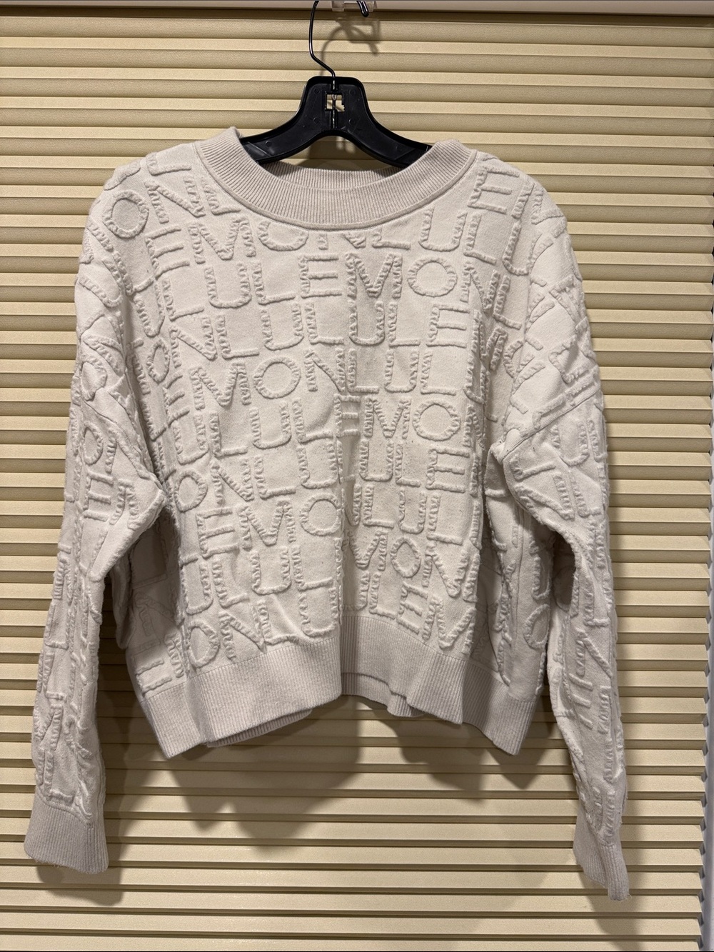 Lululemon Textured Ivory Crewneck Sweater for Women